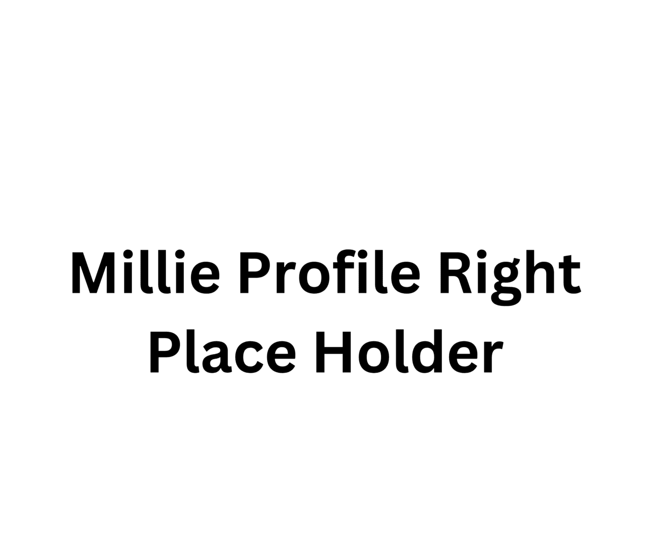 A green background with the words mmille profile right place holder.