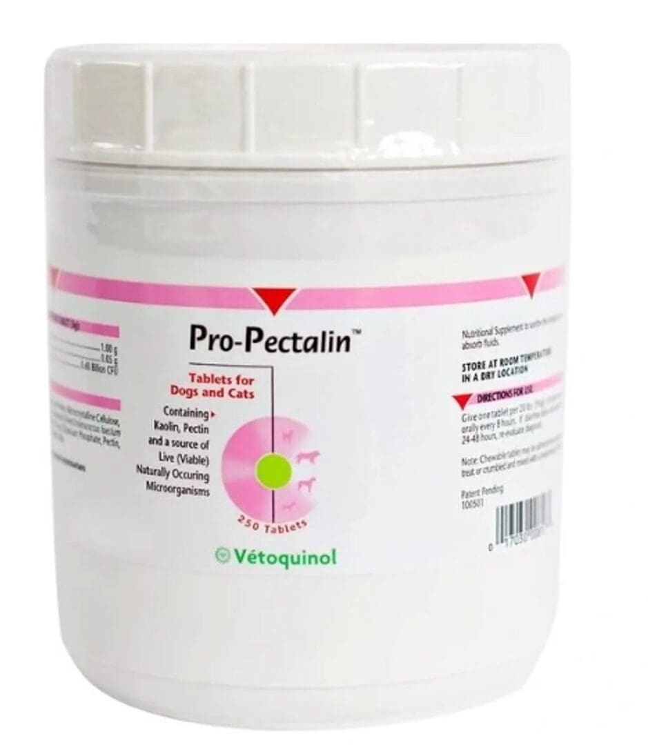A container of propectin is shown.