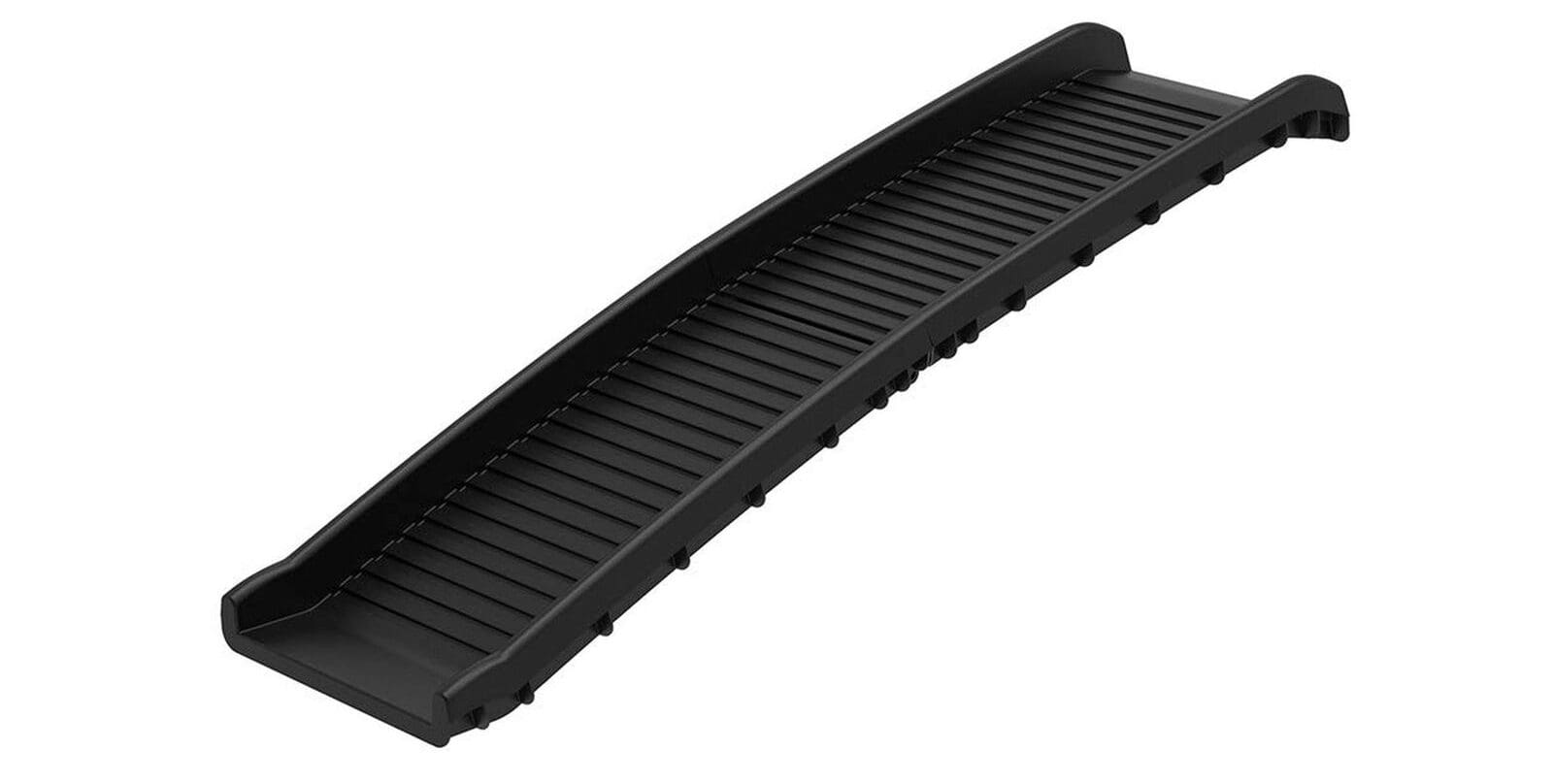 A black plastic ramp is shown.